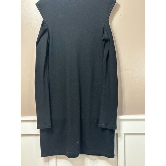 Helmut Lang Ribbed Shoulder Cutout Gothcore Punk Mini Dress Women's Large - Picture 10 of 10